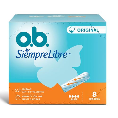 Tampones OB Siempre Libre Super x 8 un