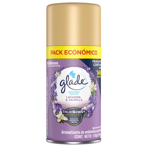 Aromatizante de Ambientes Automático Glade Lavanda y Vainilla Repuesto 170ml