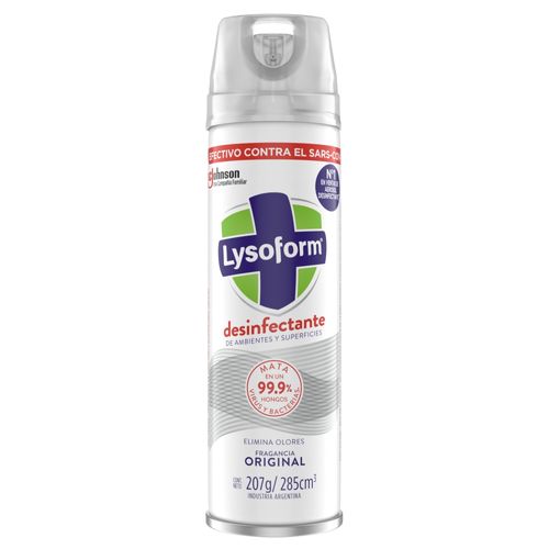 Desinfectante de Ambientes y Elimina Olores Lysoform Original en Aerosol x 285 ml