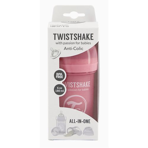 Mamadera Twistshake Anti-cólicos Rosa x 180 ml