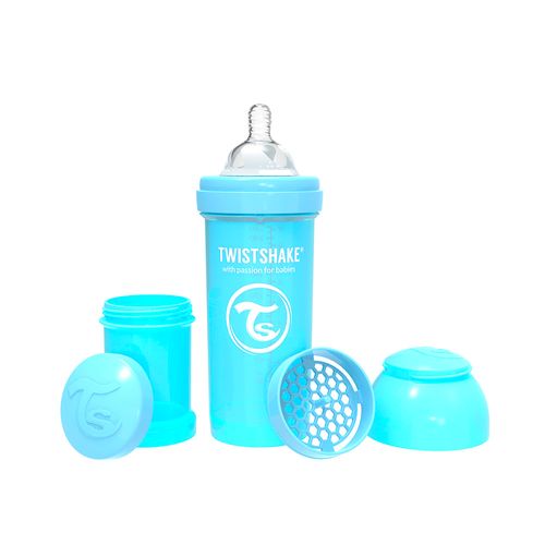 Mamadera Twistshake Anti-cólicos Celeste x 260 ml