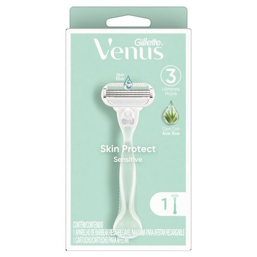 Máquina para Afeitar Venus Sensitive Recargable con Aloe Vera