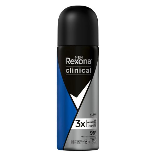 Desodorante Antitranspirante Rexona Clinical Clean Men en Aerosol x 55 ml