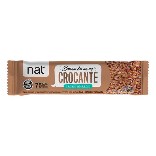 Barra de Arroz Nat Crocante sabor Cacao x 20 g
