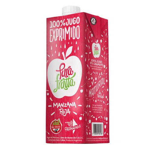 Jugo Exprimido Pura Frutta de Manzana Roja x 1 l