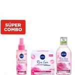 Combo-Nivea-Agua-Micelar-Bifásica-Rose-Care-x-400-ml-+-Crema-Facial-Rose-Care-Hidratante-en-Gel-x-50-ml-+-Crema-Facial-Rose-Care-x-150-ml