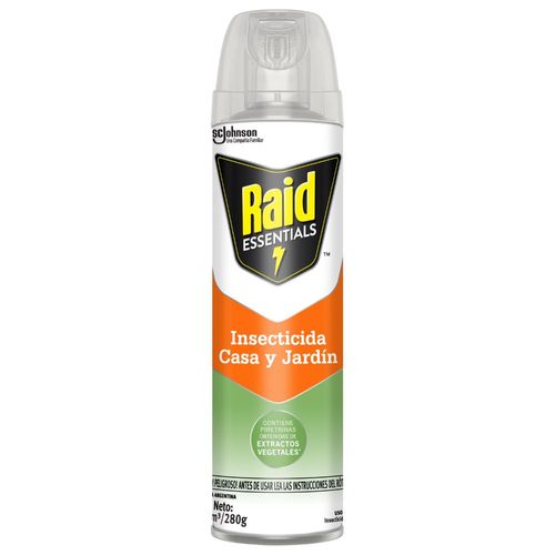 Insecticida Raid Essentials Casa y Jardín x 360 ml