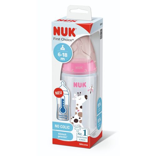 Mamadera NUK con Control de Temperatura Jirafa x 300 ml