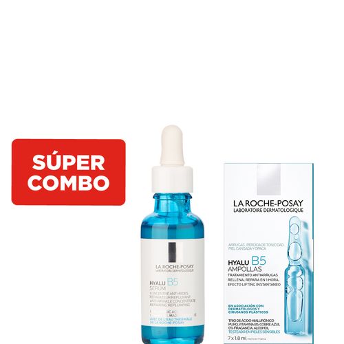 Combo La Roche Posay Antiedad Hyalu B5 Sérum + Ampollas