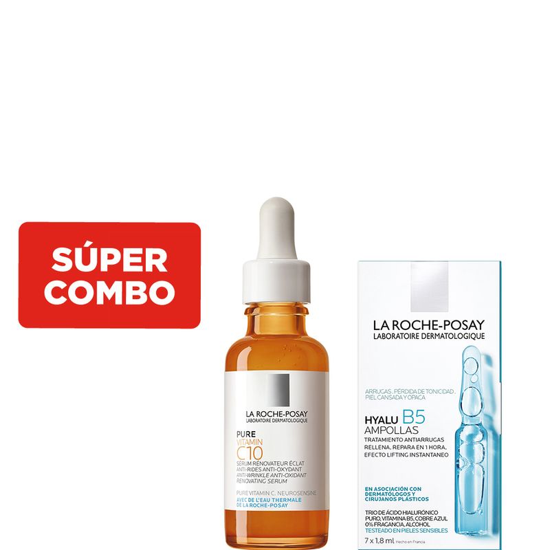 combo-la-roche-posay-antiedad-vitamina-c-serum-ampollas