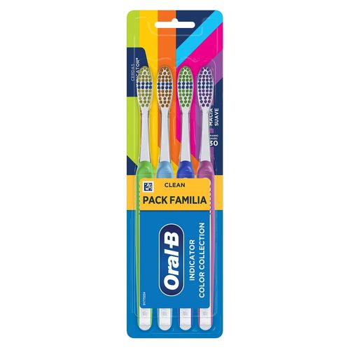 Cepillo Dental Oral-B Indicador Color Collection x 4 un