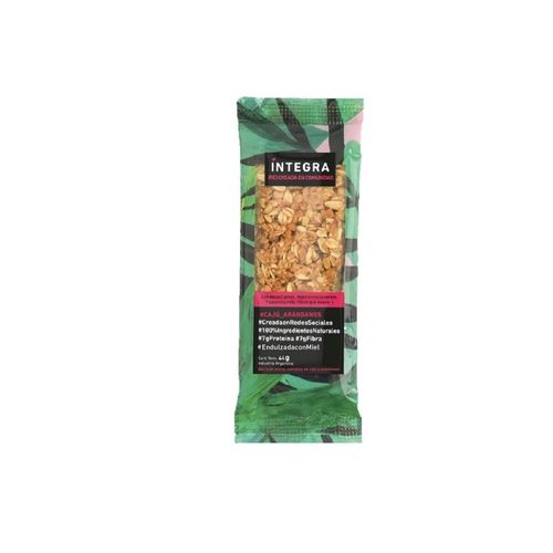 Barra de Cereal Integra de Cajú y Arándano x 44 g