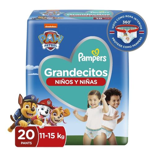 Pañales Pampers Grandecitos XG x 20 un