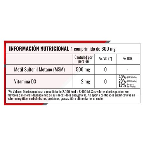 Suplemento Dietario MSMartro x 60 un