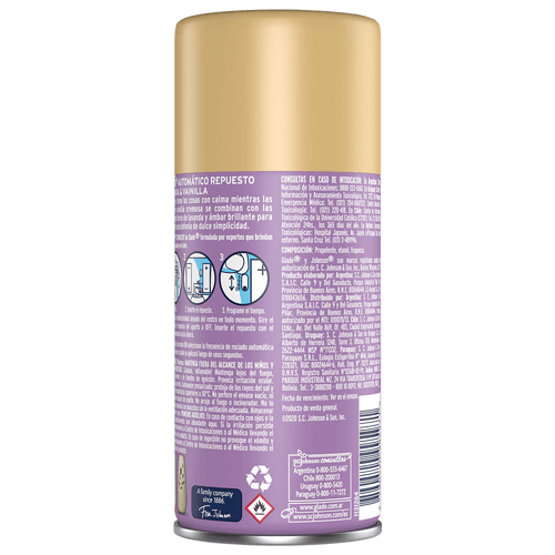 Aromatizante de Ambientes Automático Glade Lavanda y Vainilla Repuesto 170ml