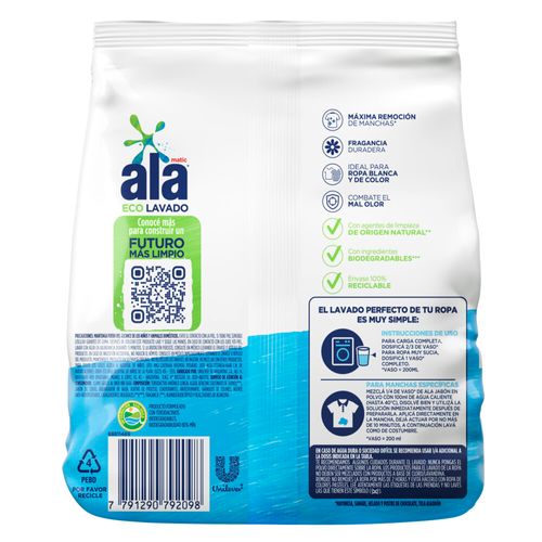 Jabon En Polvo Ala Matic Eco Lavado x 400 g