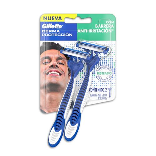 Máquina de Afeitar Gillette Derma Protección x 2 un