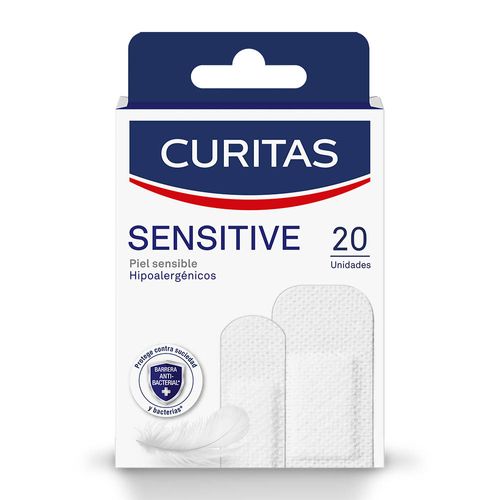 Apósitos Adhesivos Curitas Sensitive para Todo Tipo de Piel x 20 un