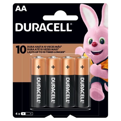 Pilas Duracell Larga Duración Alcalinas AA x 4 un