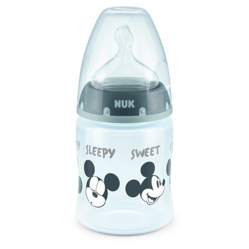 Mamadera NUK First Choice Control Temperatura Disney Mickey Mouse Gris x 150 ml