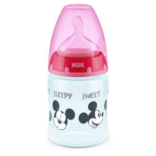 Mamadera NUK First Choice Control Temperatura Disney Mickey Mouse Roja x 150 ml
