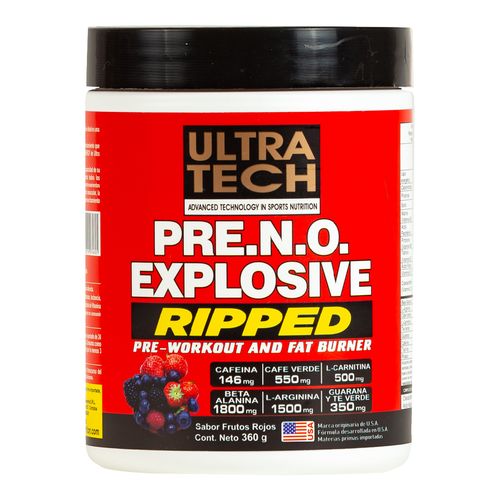 Suplemento Dietario Ultra Tech Pre N.O. Explosive Ripped x 360 g