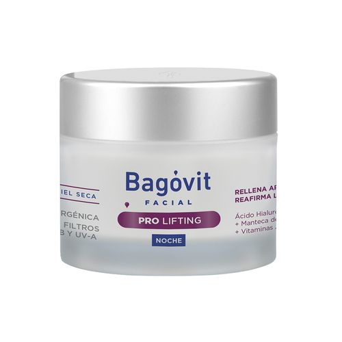 Crema Antiarrugas Reafirmante Bagóvit Facial Pro Lifting Noche Piel Seca x 55 g