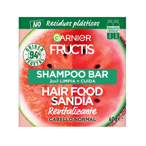 Shampoo Sólido Garnier Fructis Hair Sandía x 60 g