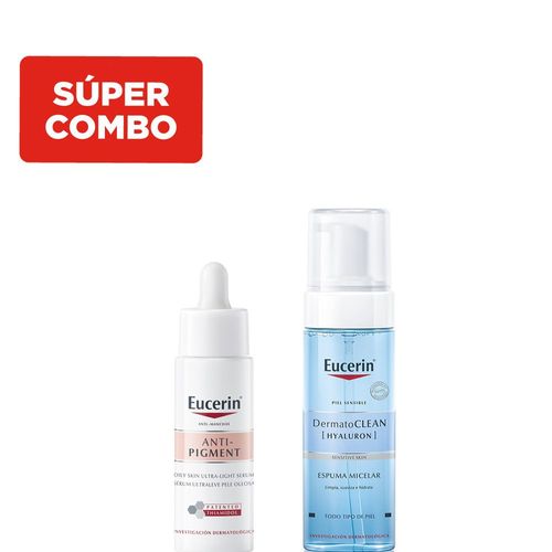 Kit Eucerin Antipigment Sérum + Limpieza Dermatoclean espuma