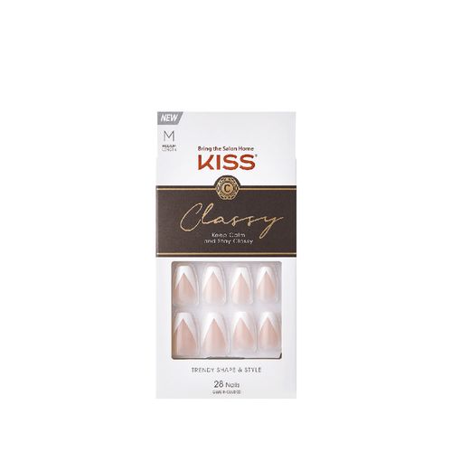 Uñas Postizas Glue on Kiss Classy Nails Silk Dress