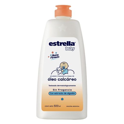 Óleo Calcáreo Estrella Baby sin Fragancia con Extracto de Algodón x 500 ml