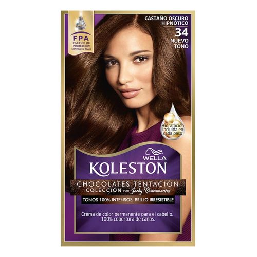 Kit Coloración Permanente Koleston 34 Castano Oscuro Hinoptico