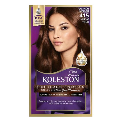Kit Coloración Permanente Koleston 415 Castano Impulso