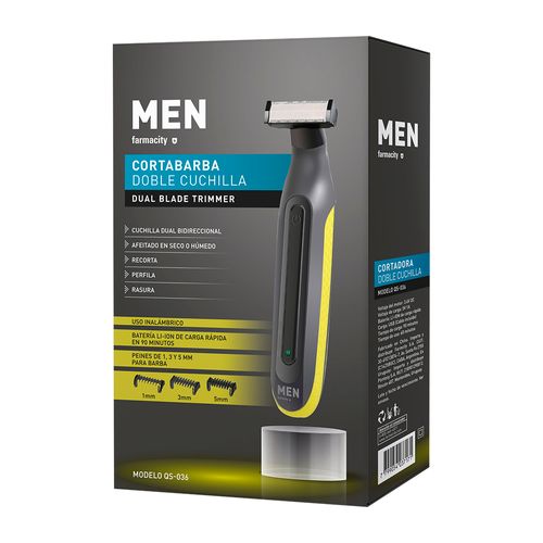 Cortabarba Doble Cuchilla Men Farmacity Dual Blader Trimmer