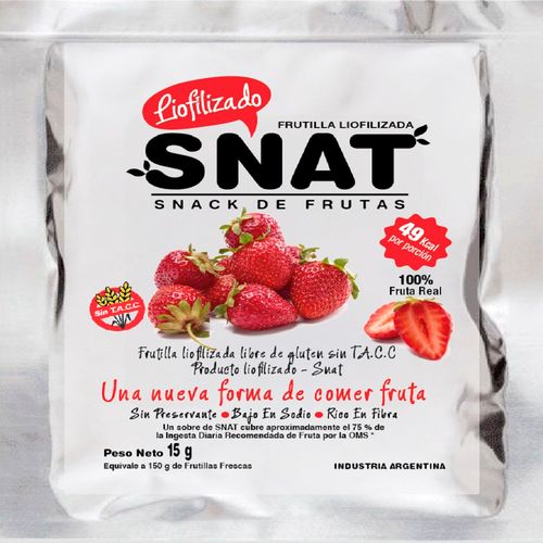 Frutas Liofilizados Snat Frutilla x 15 g