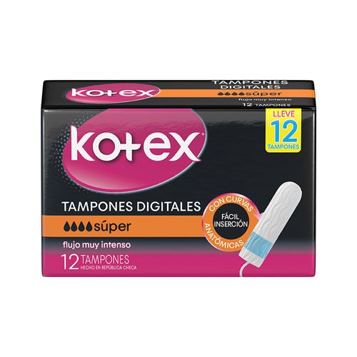 Tampones Digitales Kotex Súper x 12 un