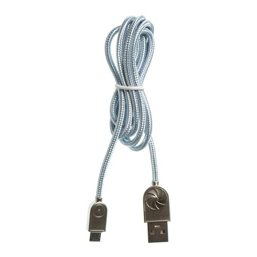 Cable Usb Simplicity Metalizado Plateado Android