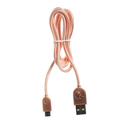 Cable Usb Simplicity Metalizado Rosa Android