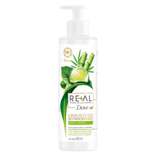 Acondiconador Dove Real Poder De Las Plantas Fuerza + Bambú x 300 ml