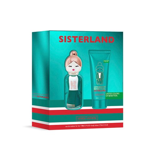 Estuche Benetton EDT Sisterland Green Rose x 80 ml + Deo x 150 ml