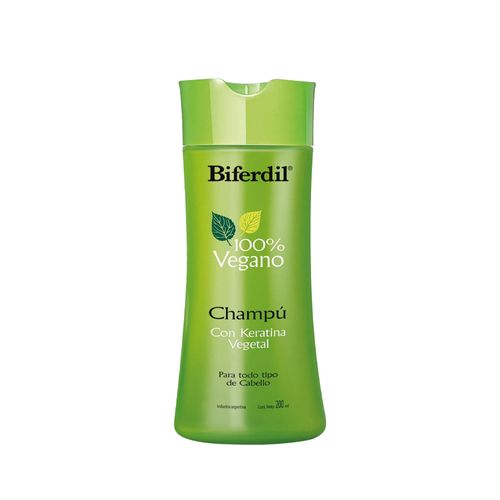 Shampoo Biferdil 100 % Vegano con Keratina Vegetal x 200 ml