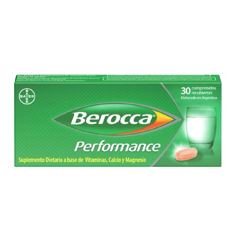 Suplemento Dietario Berocca Performance a base de Vitaminas, Calcio y Magnesio x 30 Comprimidos