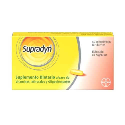 Suplemento Dietario Supradyn a Base de Vitaminas, Minerales y Oligoelementos x 60 Comp