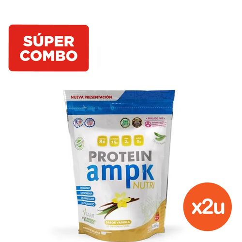 Combo Suplemento Dietario Ampk Protein Vainilla x 2 un x 506 g c/u