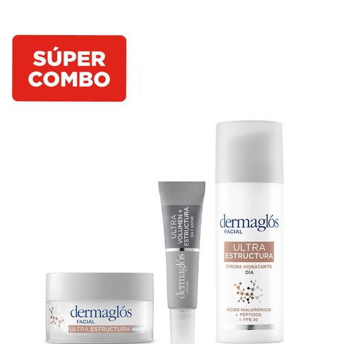 Kit Facial Dermaglós Ultra Estructura Dia Noche Ojos