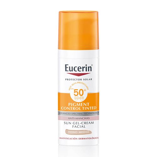 Protector Solar Facial Eucerin Pigment Control Tono Medio FPS 50 para Todo tipo de Piel x 50 ml