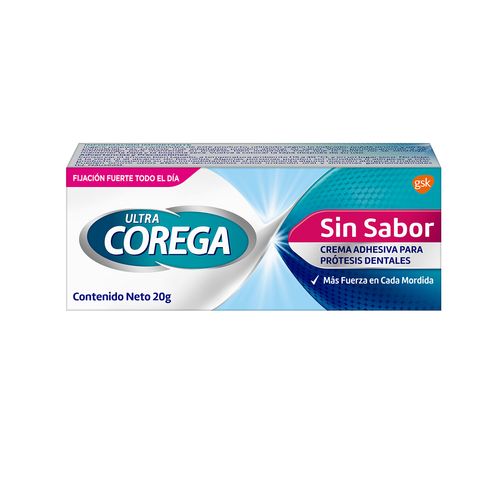 Adhesivos para Prótesis Dentales Ultra Corega Crema sin Sabor x 20 g