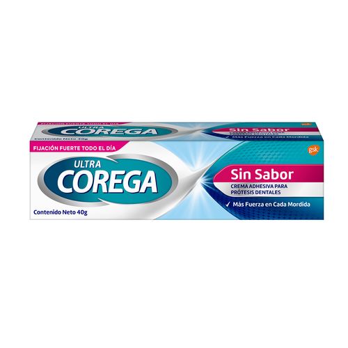 Adhesivos para Prótesis Dentales Ultra Corega Crema sin Sabor x 40 g