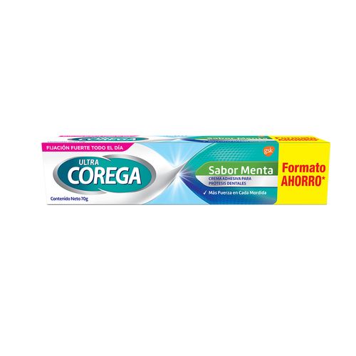 Adhesivos para Prótesis Dentales Ultra Corega Crema Menta x 70 g