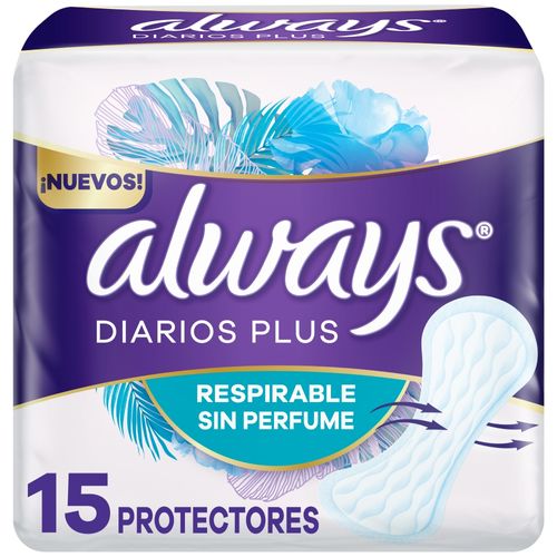 Protectores Diarios Always Respirables x 15 un